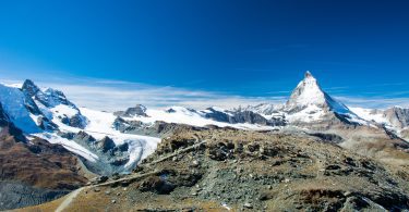 mountain covered of snow