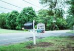 Mailbox and sign for strawberry hill farm