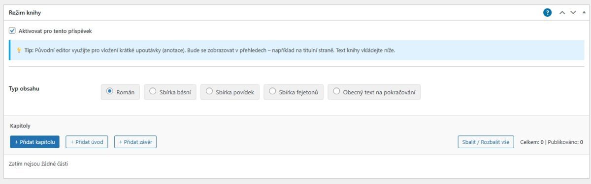 Rezim knihy prostredi