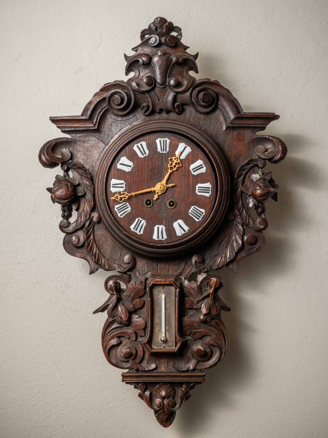 57324 starozitne nastenne hodiny lovecke