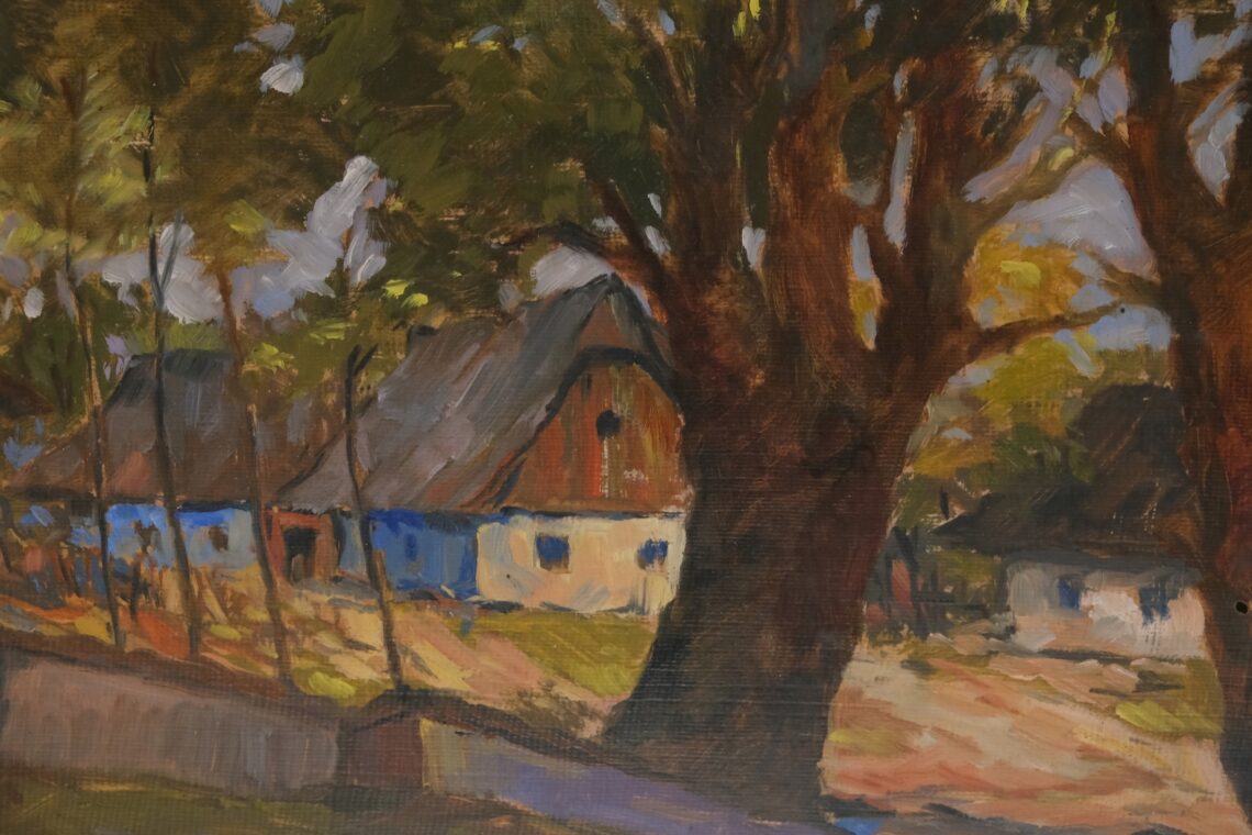 125169 josef zeman ceska vesnice v peknem dobovem ramu