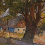 125169 josef zeman ceska vesnice v peknem dobovem ramu