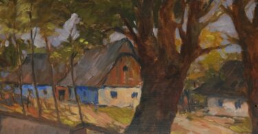 125169 josef zeman ceska vesnice v peknem dobovem ramu